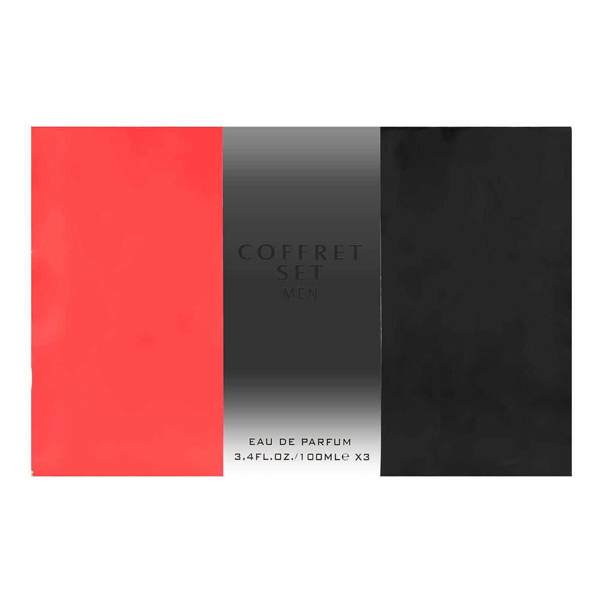 Eau de Parfum 3.4 oz / 100 ml 3 Pcs Coffret Set for Men Black Intense/Blue Intense/Red Intense