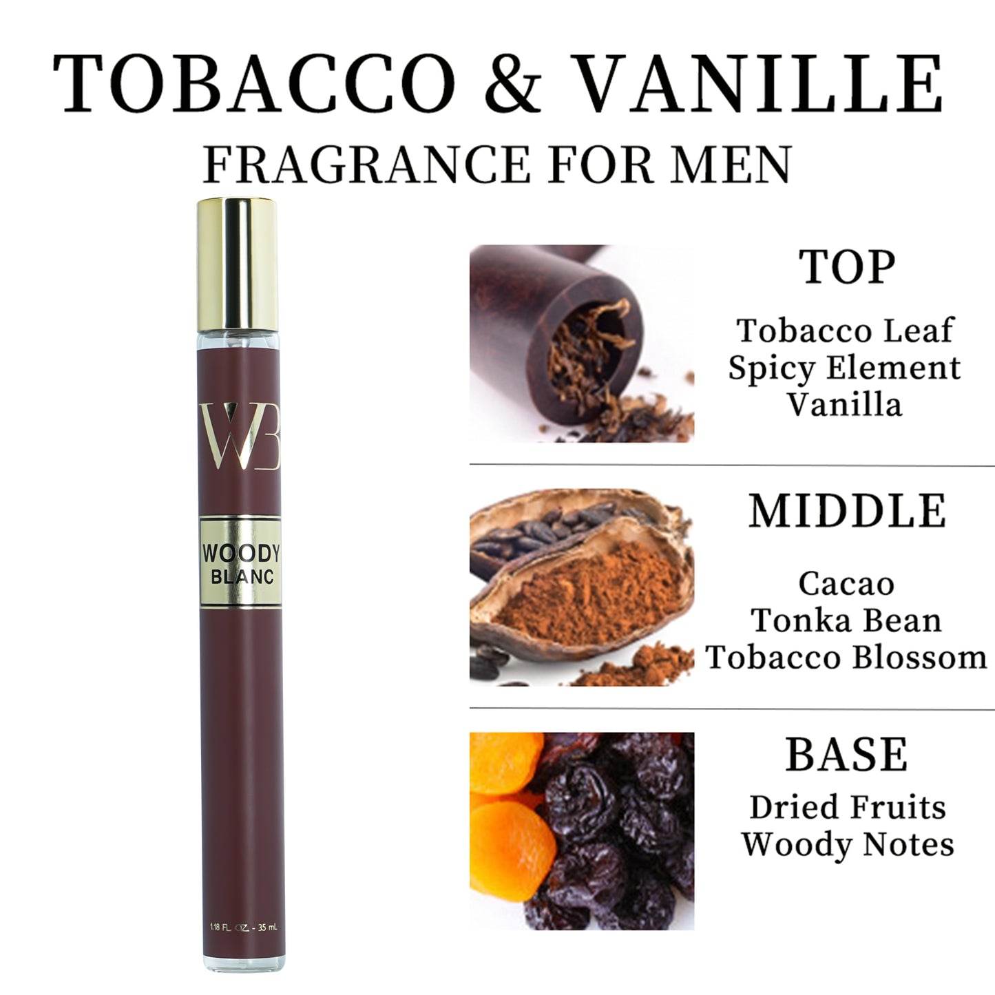 Cologne for Him Eau De Toilette Travel Set 6x 1.18 oz - Bross / Enforce / Intense / Steel / Wonder / Woody