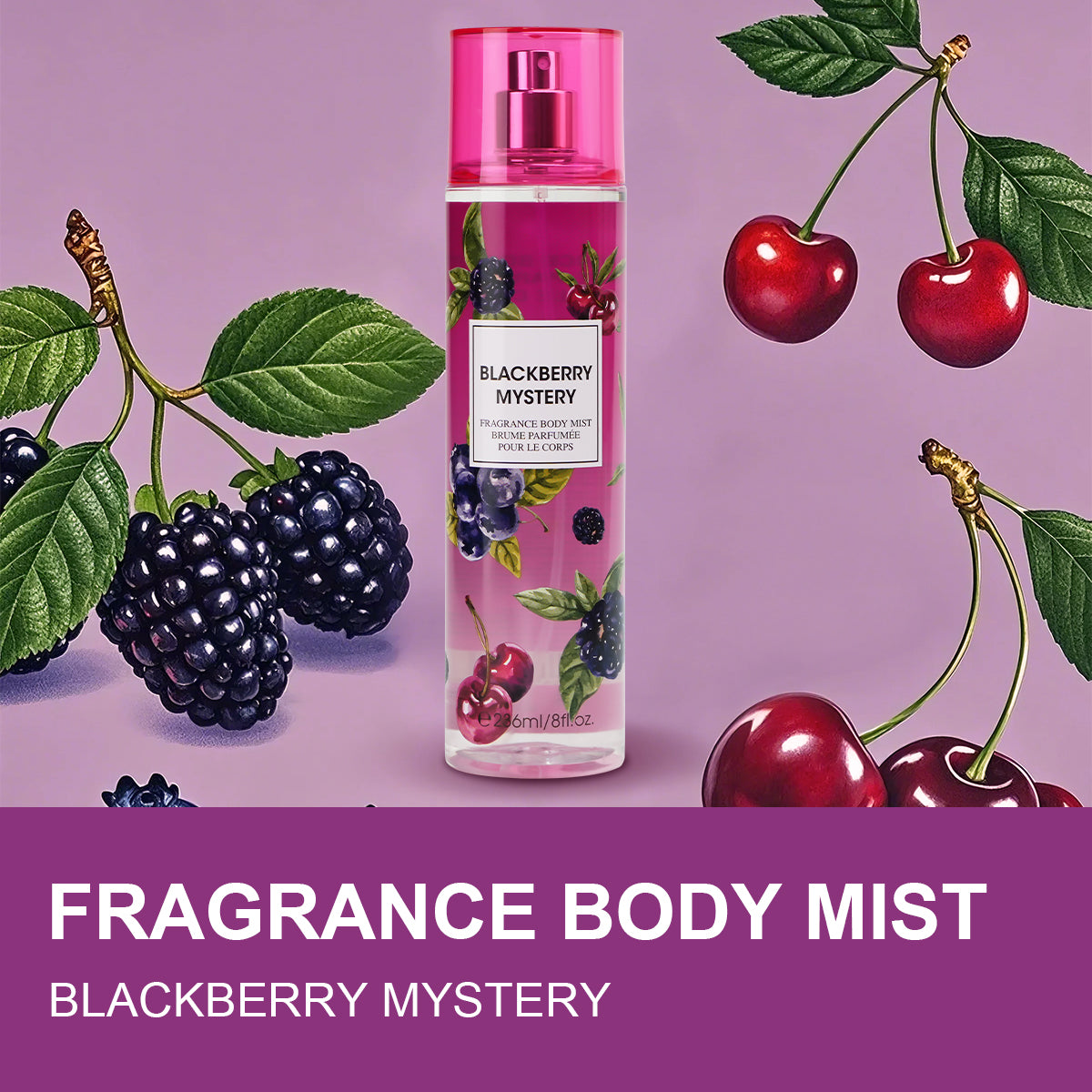 Love of Fruits Body Mist 4x 8 oz - Blackberry / Orange / Peach / Strawberry
