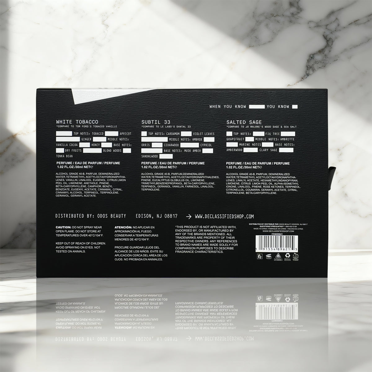 SUBTIL 33•WHITE TOBACCO•SALTED SAGE GIFT BOX