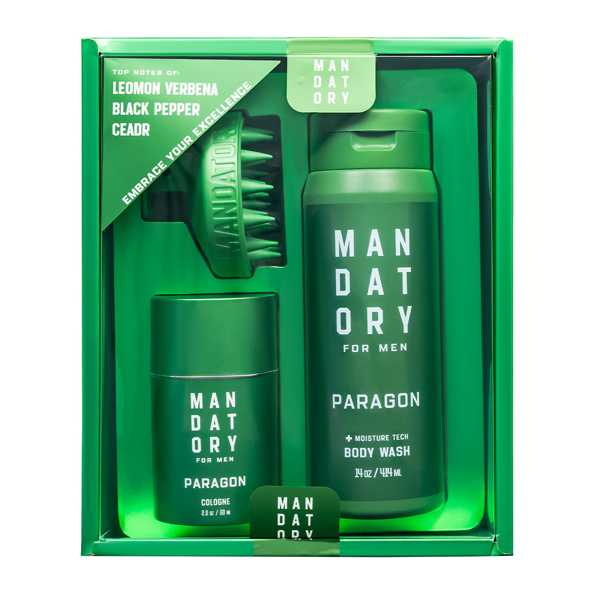 Paragon Cologne & Body Wash & Brush Set