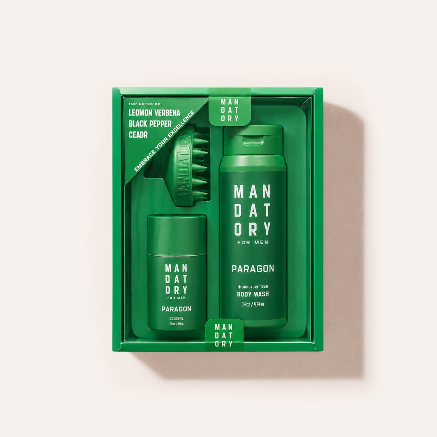 Paragon Cologne & Body Wash & Brush Set