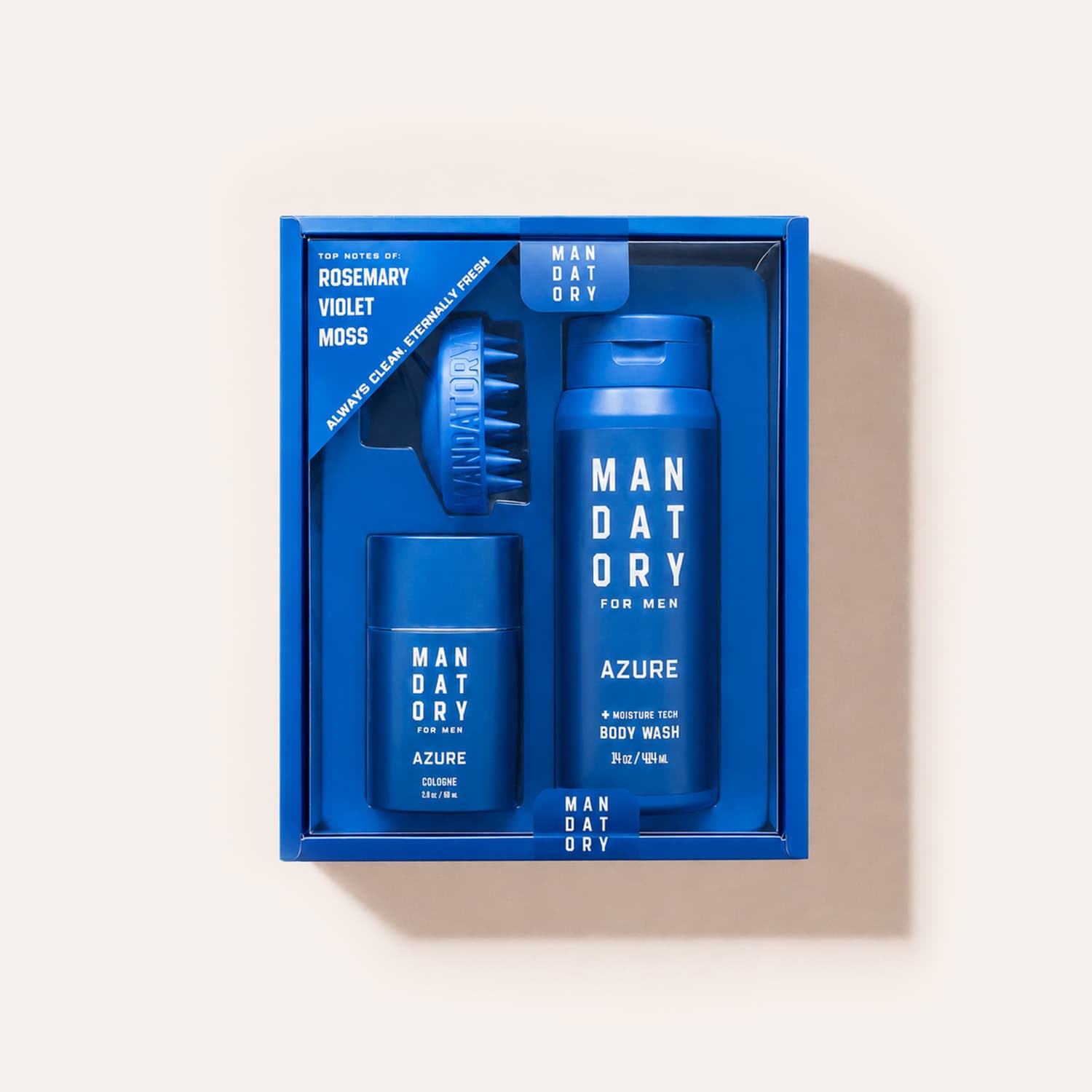 Azure Cologne & Body Wash & Brush Set