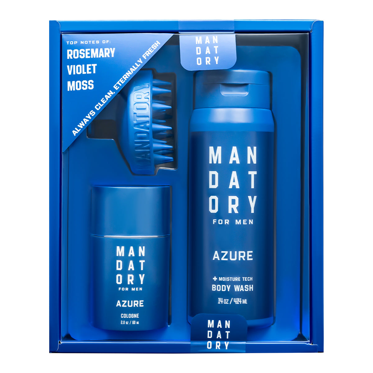 Azure Cologne & Body Wash & Brush Set