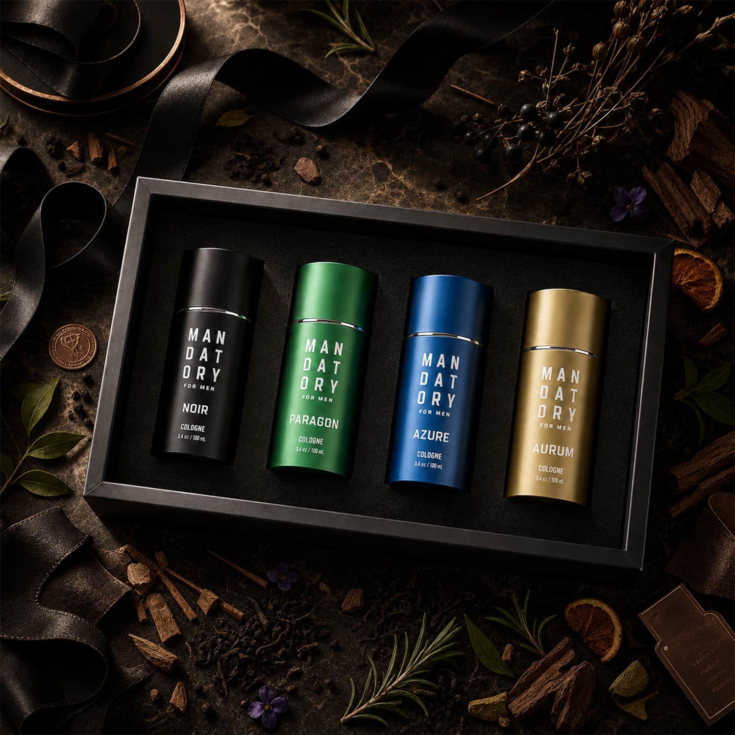 4PCS Cologne COFFRET SET By Mandatory | Odosbeauty Perfumes