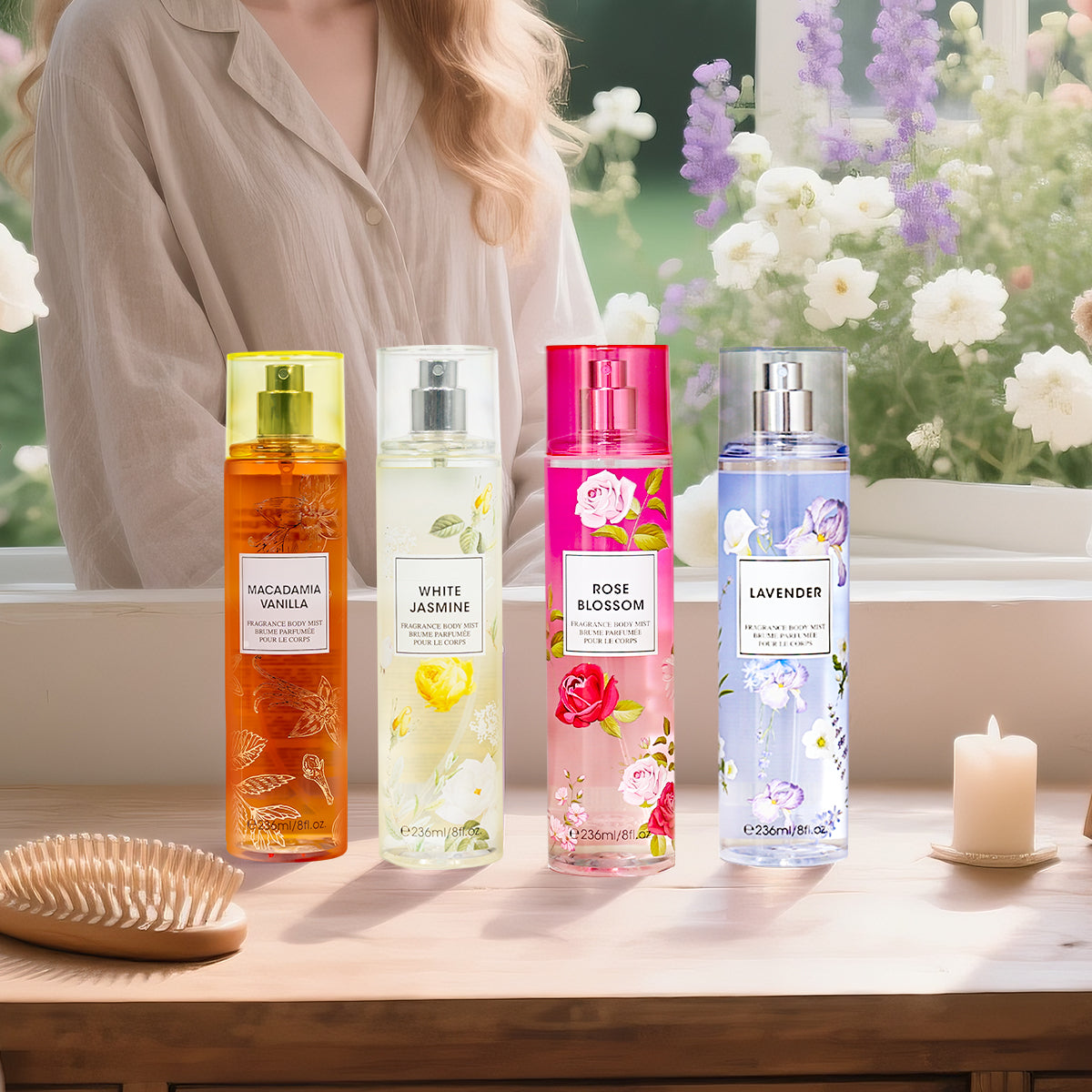 Love of Floral Body Mist 4x 8 oz - Jasmine / Lavender / Rose / Vanilla
